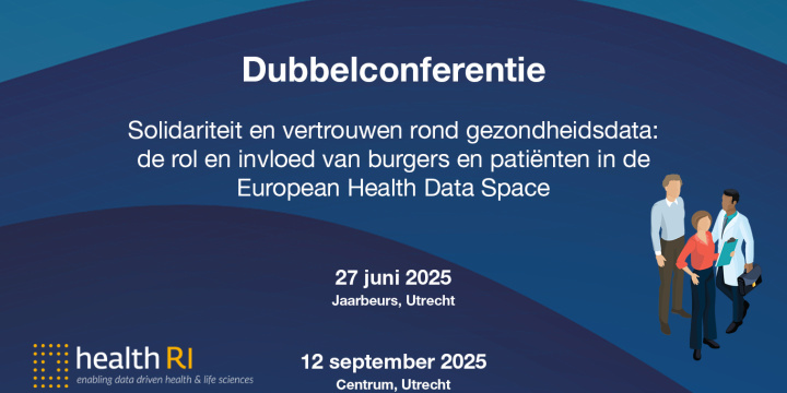 Visual met informatie over de Dubbelconferenties op 27 juni en 12 september
